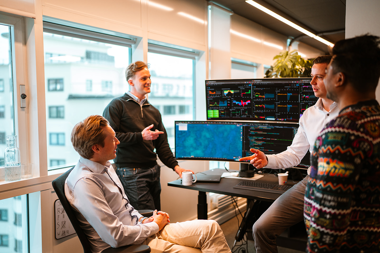 The Scalar Energy team at the trading desks in Oslo